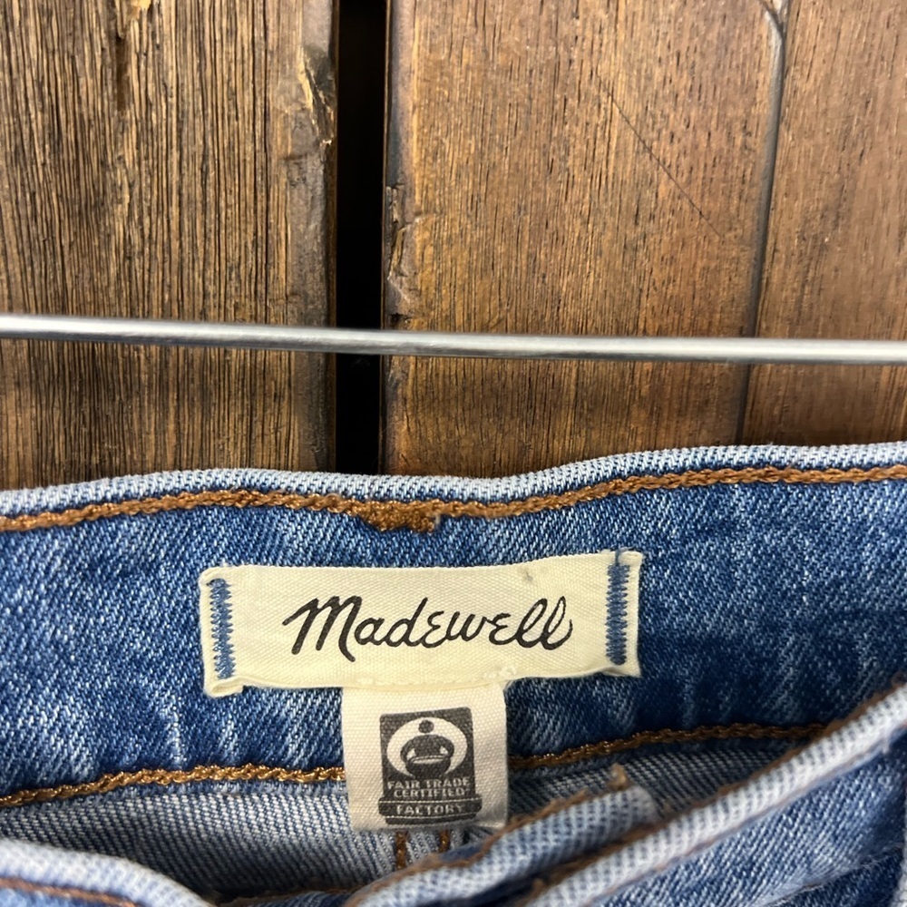 Madewell 90's Straight High Rise Crop Denim Jean Hazeldell Wash Size 31 - Picture 7 of 10